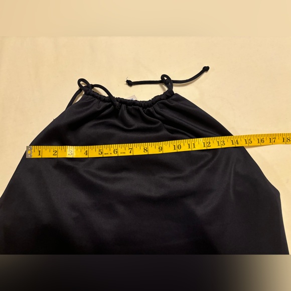 Gretchen Scott blue tie at shoulder tank, L - Picture 6 of 8